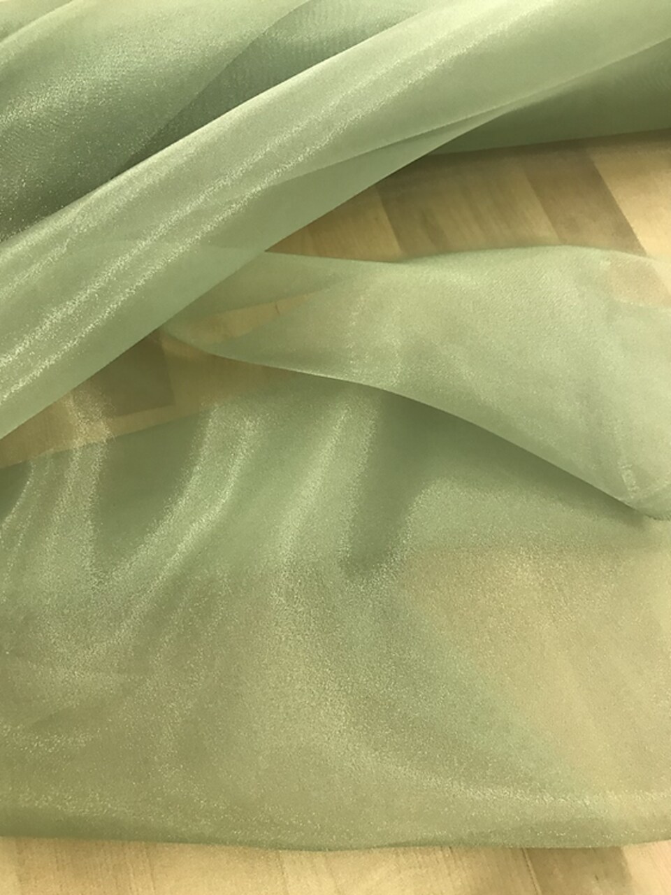 1 Yard Moss Green Sheer Crystal Organza Fabric for Crafts and Decorations Width 58/59 inches